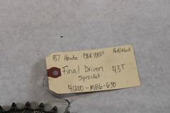 Final Driven Sprocket 43T 41200-MB6-630 1987 Honda CBR1000F Hurricane