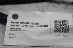 REAR BRAKE HOSE 69480-19F00 2001 SUZUKI SV650S