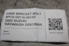 TANK BRACKET BOLT 4PCS 09116-06152 2002 SUZUKI HAYABUSA GSX1300R