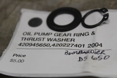 OIL PUMP GEAR RING & THRUST WASHER 420945650,420227401 2004 BOMBARDIER DS 650