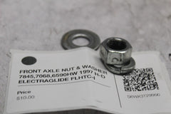 FRONT AXLE NUT & WASHER 7845,7068,6590HW 1997 H-D ELECTRAGLIDE FLHTC-I