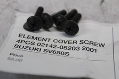 ELEMENT COVER SCREW 4PCS 02142-05203 2001 SUZUKI SV650S