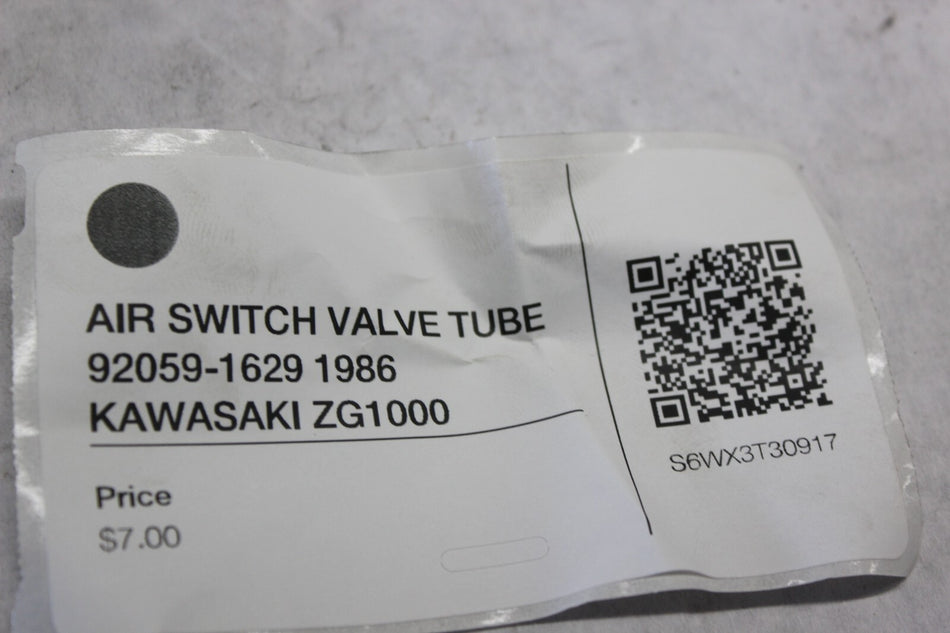AIR SWITCH VALVE TUBE 92059-1629 1986 KAWASAKI ZG1000