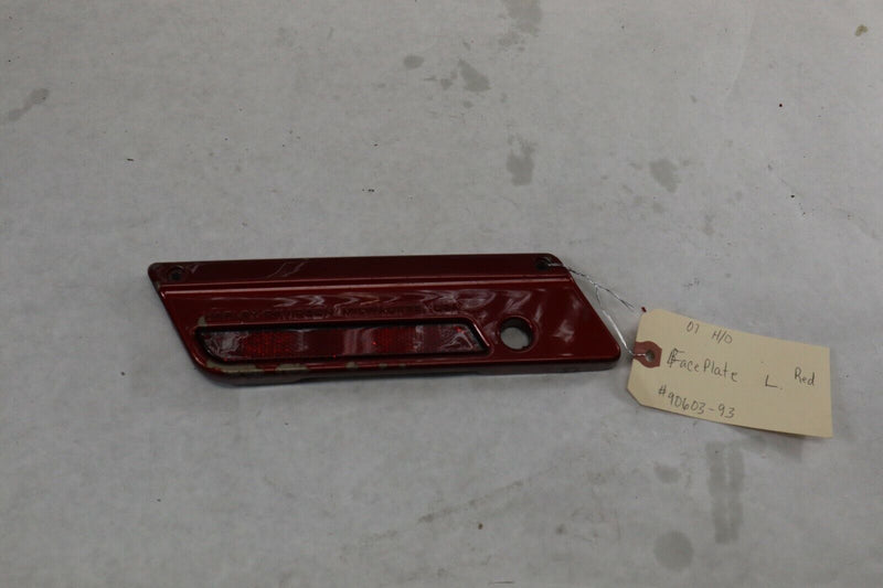 OEM Harley Davidson Saddlebag Latch Cover Red LEFT 2013 Streetglide 90603-93