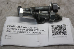 REAR AXLE ADJUSTING SCREW ASSY 2PCS 47579-00 2001 H-D SOFTAIL DUECE FXSTD
