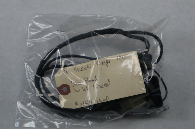 OEM Kawasaki Motorcycle Side Stand Switch & Bracket 1986 Voyager 1200 Red