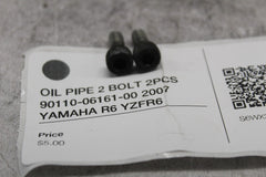 OIL PIPE 2 BOLT 2PCS 90110-06161-00 2007 YAMAHA R6 YZFR6