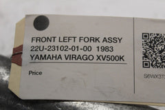 FRONT LEFT FORK ASSY 22U-23102-01-00  1983 YAMAHA VIRAGO XV500K