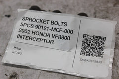 SPROCKET BOLTS 5PCS 90121-MCF-000 2002 HONDA VFR800 INTERCEPTOR