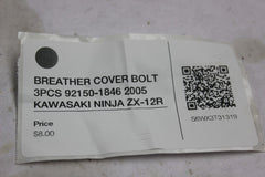 BREATHER COVER BOLT 3PCS 92150-1846 2005 KAWASAKI NINJA ZX-12R