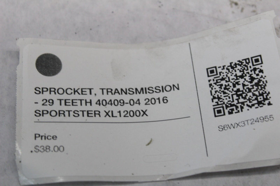 SPROCKET, TRANSMISSION - 29 TEETH 40409-04 2016 SPORTSTER XL1200X