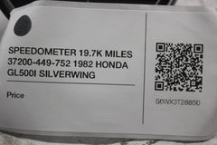 SPEEDOMETER 19.7K MILES 37200-449-752 1982 HONDA GL500I SILVERWING