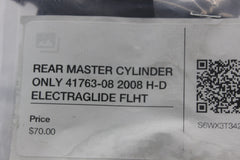REAR MASTER CYLINDER ONLY 41763-08 2008 H-D ELECTRAGLIDE FLHT
