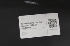 52300053 King Tour Pak Backrest HARLEY DAVIDSON