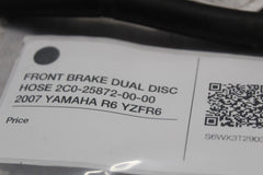 FRONT BRAKE DUAL DISC HOSE 2C0-25872-00-00 2007 YAMAHA R6 YZFR6