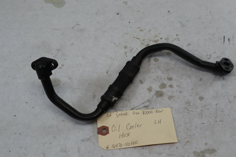 OEM Suzuki Motorcycle LEFT Oil Cooler Hose 2002 GSXR1000 Royal 16470-40F00