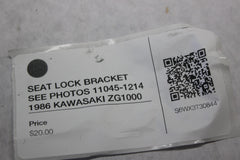 SEAT LOCK BRACKET SEE PHOTOS 11045-1214 1986 KAWASAKI ZG1000