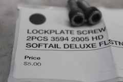 LOCKPLATE SCREW 2PCS 3594 2005 HD SOFTAIL DELUXE FLSTNI