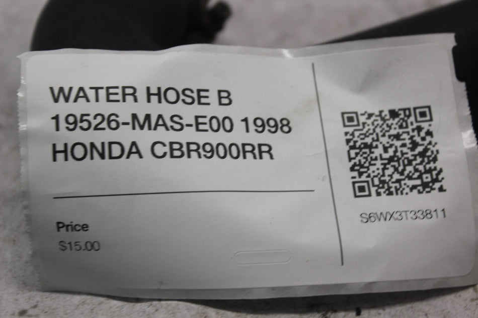 WATER HOSE B 19526-MAS-E00 1998 HONDA CBR900RR