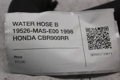 WATER HOSE B 19526-MAS-E00 1998 HONDA CBR900RR