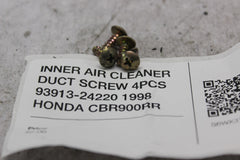 INNER AIR CLEANER DUCT SCREW 4PCS 93913-24220 1998 HONDA CBR900RR