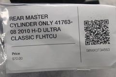REAR MASTER CYLINDER ONLY 41763-08 2010 H-D ULTRA CLASSIC FLHTCU