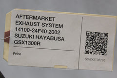 AFTERMARKET EXHAUST SYSTEM 14100-24F40 2002 SUZUKI HAYABUSA GSX1300R