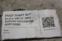 PIVOT SHAFT NUT 61214-40C31 2002 SUZUKI HAYABUSA GSX1300R