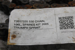 T2017335 530 CHAIN, 106L, SPARES KIT 2005 TRIUMPH SPRINT