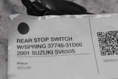 REAR STOP SWITCH W/SPRING 37740-31D00 2001 SUZUKI SV650S