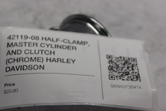 42119-08 HALF-CLAMP, MASTER CYLINDER AND CLUTCH (CHROME) HARLEY DAVIDSON
