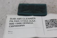 SUB-AIR CLEANER FILTER 17254-KAZ-000 1998 HONDA CBR900RR