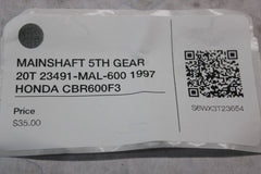 MAINSHAFT 5TH GEAR 20T 23491-MAL-600 1997 HONDA CBR600F3