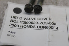 REED VALVE COVER BOLT (2) 90020-ZC3-000  2000 HONDA CBR600F4