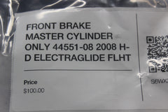 FRONT BRAKE MASTER CYLINDER ONLY 44551-08 2008 H-D ELECTRAGLIDE FLHT