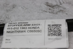 REAR BRAKE STOPPER ARM 43431-415-010 1983 HONDA NIGHTHAWK CB650SC