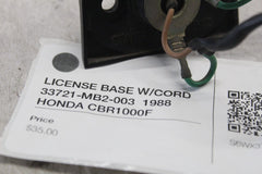 LICENSE BASE W/CORD 33721-MB2-003  1988 HONDA CBR1000F