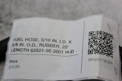 FUEL HOSE, 5/16 IN. I.D. X 5/8 IN. O.D., RUBBER,  63521-95 2001 H-D SO