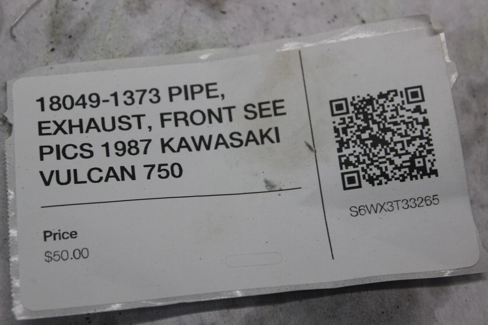 18049-1373 PIPE, EXHAUST, FRONT SEE PICS 1987 KAWASAKI VULCAN 750