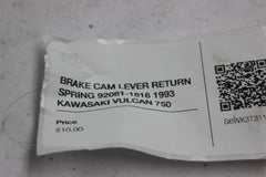 BRAKE CAM LEVER RETURN SPRING 92081-1816 1993 KAWASAKI VULCAN 750