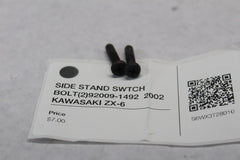 SIDE STAND SWTCH BOLT (2) 92009-1492  2002 KAWASAKI ZX-6