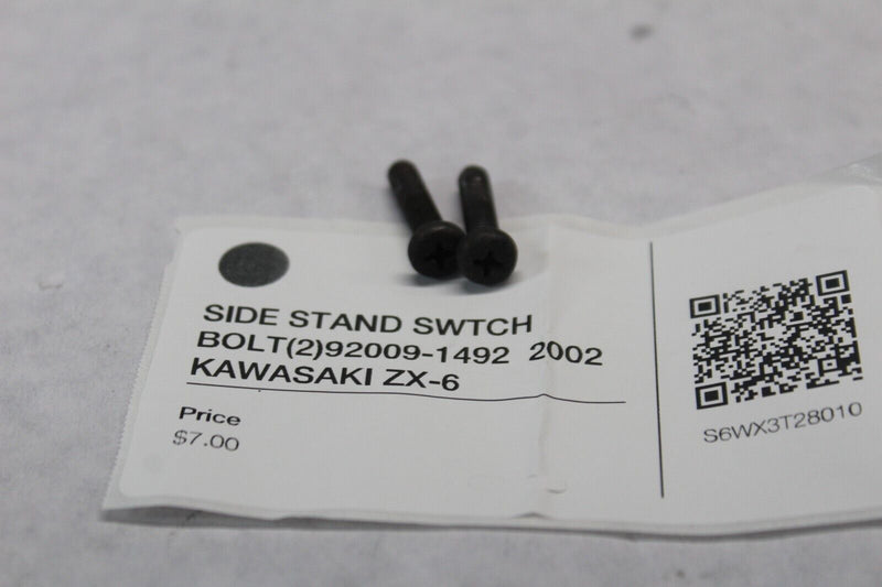 SIDE STAND SWTCH BOLT (2) 92009-1492  2002 KAWASAKI ZX-6