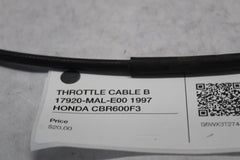 THROTTLE CABLE B 17920-MAL-E00 1997 HONDA CBR600F3