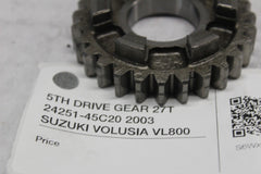 5TH DRIVE GEAR 27T 24251-45C20 2003 SUZUKI VOLUSIA VL800