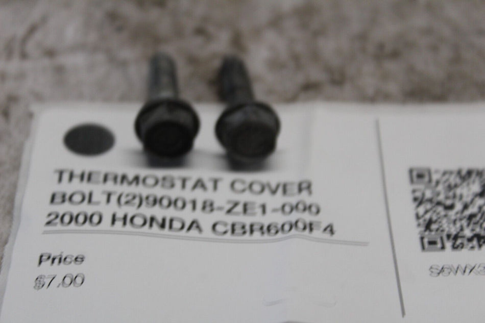 THERMOSTAT COVER BOLT (2) 90018-ZE1-000  2000 HONDA CBR600F4