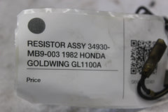 RESISTOR ASSY 34930-MB9-003 1982 HONDA GOLDWING GL1100A