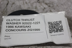CLUTCH THRUST WASHER 92022-1221 1986 KAWSAKI CONCOURS ZG1000