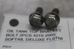 OIL TANK TOP BRACKET BOLT 2PCS 4216 2005 SOFTAIL DELUXE FLSTNI