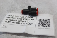REAR SHOCK UNION FITTING 5/32 PUSH IN 54328-97 2000 H-D ELECTRAGLIDE FLHT