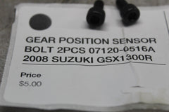 GEAR POSITION SENSOR BOLT 2PCS 07120-0516A 2008 SUZUKI GSX1300R